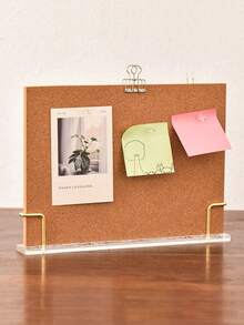 A4 Creative Desk Soft Cork Board With Standing Office Bulletin Board, Announcement Board, Photo Display Wall, Memo Reminder Display,School Supplies,Back To School Room Decor Home Decor Decor Ornaments Home Miniature Things