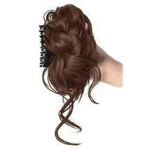 1 szt. damska spinka do włosów z warkoczy z syntetycznych włókien, wysoka spinka do warkoczy z koroną, spinka do baków, puszysty upięty kok, swobodna spinka do włosów z syntetycznych włókien, odpowiednia na każdą porę roku, jesień i zimę, akcesoria do włosów dla kobiet, stroje wakacyjne