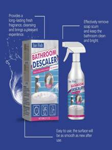 两瓶装多用途浴室泡沫清洁喷雾——有效去除淋浴房门水垢，清洁不锈钢水槽，也可用于去除马桶水垢，让浴室洁净闪亮。随机发货，新旧型号不限。