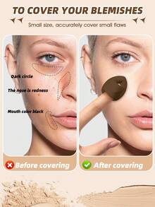 50pcs Makeup Sponge Set | 20 Beauty Eggs + 20 Triangle Makeup Puffs + 10 Five-Finger Powder Puffs | For Foundation, Concealer & Loose Powder | Professional Face Makeup Tools - Coffee Brown - View 10