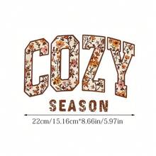 1/2/3 piezas Pegatina de transferencia de calor de hierro con flores de otoño de temporada cálida, adecuada para camisetas, sudaderas, fundas de almohada, tela, bolsas de lona y decoración de ropa, decoración de fiesta festiva, hecho a mano