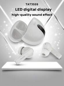 PHILIPS TAT3559 In-Ear Wireless Bluetooth Headphones Bluetooth V5.4 High-Quality Sound With ANC Active Noise Cancellation Technology Deep Noise Cancellation And 20-Hour Battery Life (White) - White - View 1