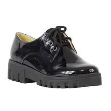 Zapato Escolar Casual Niña Mujer Plataforma Negro recubierto Kuali Shoes - Negro - Ver 4