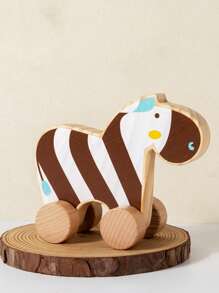 木制玩具车，蒙特梭利儿童玩具，婴儿摇铃玩具车（幼儿适用），木制婴儿玩具，男婴儿童房装饰天然木质摇铃婴儿推车