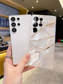 1pc Marble Texture Hollow Shell Shockproof TPU Phone Case, Suitable As Holiday Gift For Partner And Friends, Compatible With IPhone XS/XS Max/XR/11 12 13 14 15 16 Pro/Pro Max/14 15 16 Plus, Nothing, Pixel, INFINIX, Redmi Series