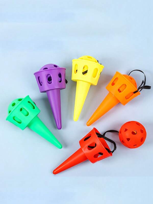 1 Set Wahrnehmungstraining Fang- und Wurfbälle (inklusive Röhren und Bälle), Handwurfbälle, Sensorische Integrationstrainingsausrüstung, Handwurfballwerfer, Interaktives Outdoor-Spielzeug Handwurfbälle, 3 Sets sensorisches Training Fang- und Wurfbälle - Weihnachten