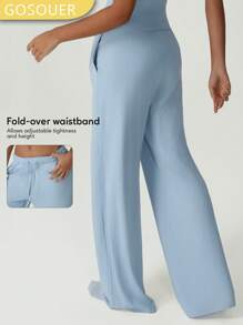 GOSOUER Women's Summer Lightweight Breathable Waist Drawstring Straight Leg Pants Casual Sports Jogging Pants