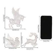 6pcs Mixed Style Christmas Tree Pendant Christmas Decoration Item Unicorn Transparent Pendant Elk Acrylic Tree Hanging - White - View 8