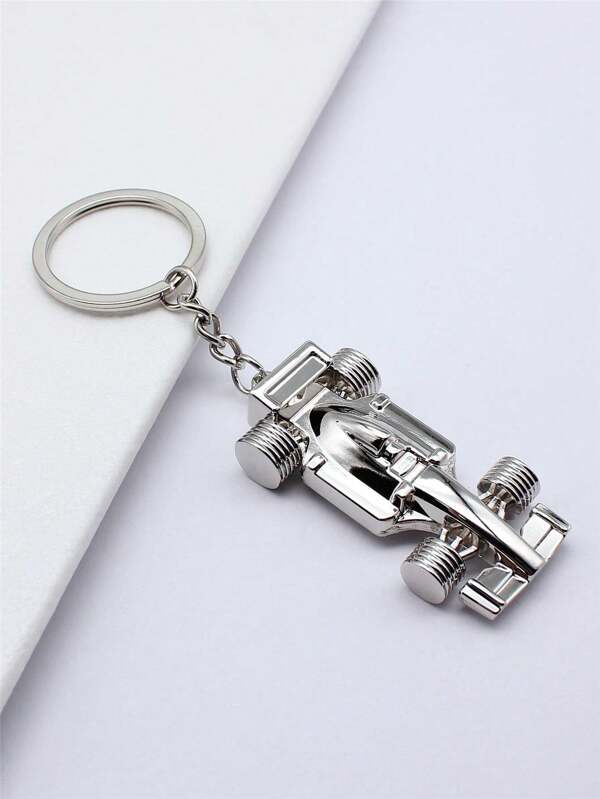 1pc Racing Car Keychain, Creative Car Accessories Business, 3D Metal Pendant Keyring Halloween Accessories Teachers Day Christmas Gift Ideas Bag Lanyards With Id Holder Car Accessories Bag Charms