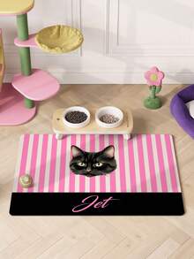 1pc Customized Pet Feeding Mat - Quick Dry Absorbent Dog Bowl Mat, Personalized With Name And Photo, Silicone Floor Mat, Suitable For Hardwood Floors, Dog Feeding Mat, Nordic Inspired Design, Housewarming Gift - Multicolor - View 7