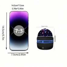 1pc Galaxy Projector, Starry Night Light, USB Powered, Auto Rotation, Fantasy Theme, Bedroom Decor, Ideal For Christmas, Camping, Wedding, Halloween, Tabletop Lighting