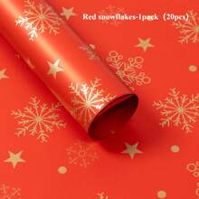 Christmas Eve Apple-Wrapped Flower Paper,1 Pack(20pcs)Wholesale Of New Waterproof Christmas Packaging, Flower Gifts, Bouquets And Gift Wrapping Paper
