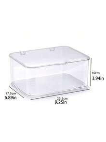 1pc 8-Compartment Tea Bag Storage Box With Lid, Removable Desk Organizer For Living Room, Transparent Acrylic Capsule Coffee Tea Bag Holder Box For Office - Multicolor - View 4