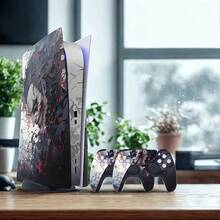 Suitable For PS 5 Disc Version Console & Controller Film - Clown Style Scratch-Resistant PVC Sticker, Bubble-Free, Perfect Holiday Gift