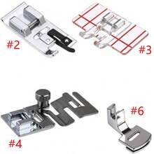 1/6/11pcs Modern Iron Alloy Household Sewing Machine Presser Foot Set, Zigzag, Straight Stitch, Roller, Sewing Machine Presser Foot Attachments, Suitable For Singer, Brother, Janome And Other Low Shank Adapters