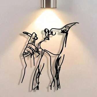 CIF BUY 1 st elegant väggskylt i metall med abstrakt konst - perfekt för hemmet, kontoret, kaféer med mera | Perfekt inflyttningspresent och antikt samlarobjekt, perfekt för rumsdekoration