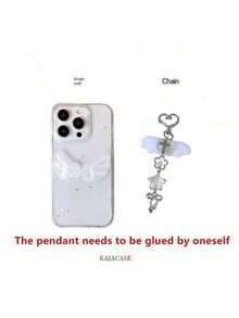 2 件可爱环氧闪光翼防震透明闪光手机壳适用于 16 Pro Max、15/17 Pro Max、13/14/11/12，精致翼形吊坠 - 翅膀+掛飾 - 查看 6