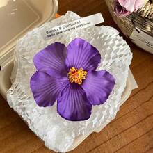 1/5 piezas Pinzas para el cabello de mujer con flores de color degradado, elegantes y minimalistas de unicolor, adecuadas para uso diario, casual, fiesta, viaje, coleta, moño, lavado de cara, maquillaje, combinación de atuendos, pinzas de garra, pasadores de cabello, accesorios de color rosa