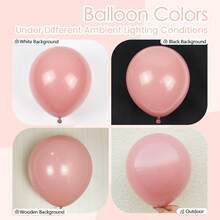 裸粉色气球套装，62 件 10 英寸复古腮红粉杏色氦气球搭配米色白色香槟金色乳胶中性气球，适用于生日婚礼新娘送礼会派对装饰 - 彩色 - 查看 3