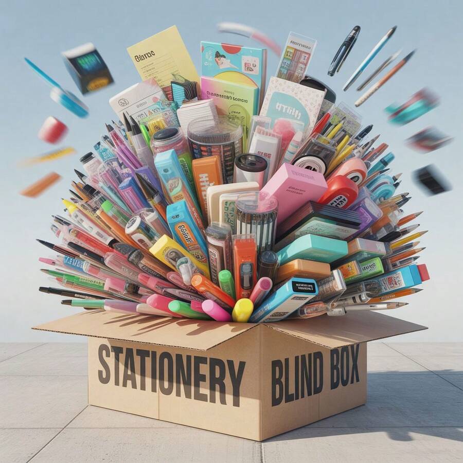Mystery Box Exciting Stationery Blind Box: A Surprise - Filled Collection Of Colorful Pens, Notepads, And More For Stationery Enthusiasts. Ideal For Personal Use, Gifting, And School Projects. Each Mystery Box Contains 1 Randomly Selected Surprise Item