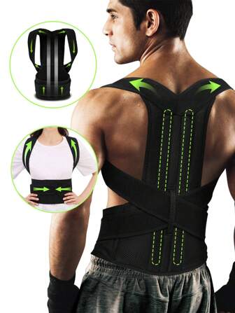 Posture Corrector Brace For Women & Men – Adjustable Lumbar & Back Support, Shoulder Straightener For Spine Alignment & Relief