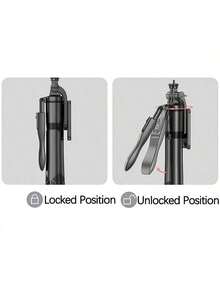 Lenovo H18L Multi-Function Selfie Stick: 1.8m Aluminum Alloy Body, Switchable Between Tripod And Handheld Modes, Anti-Shake Design, Clear Live Streaming, Vlogging, And Group Photos. Black Exclusive Dual-Light Model - Black Exclusive Dual Lights - View 4