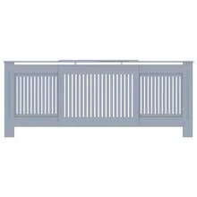 vidaXL Cubierta de radiador de MDF de 205 cm - Gris - Ver 4