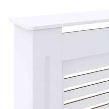 vidaXL Cubierta de radiador de MDF de 205 cm - Blanco - Ver 7