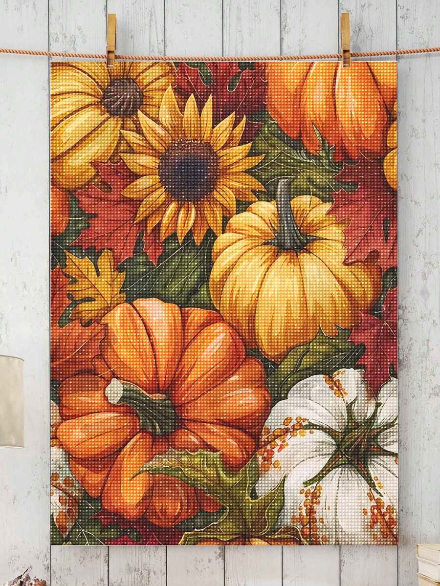 | 5D DIY 钻石画 | 丰收主题钻石墙艺、丰收南瓜和向日葵主题 5D DIY 钻石艺术套装、放松钻石画、DIY 技能和注意力练习、完美的礼物钻石画。 - 彩色 - 查看 1