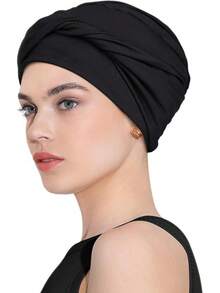 Movable Knot Beanies With Relaxed Stretch Elastic, Chemo Hats For Womenhalloween - màu đen - Xem 4