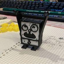 SPONGEBOB 1 件装海绵宝宝涂鸦卡通动漫笔筒创意笔筒收纳架桌面趣味装饰品儿童礼物 - 彩色 - 查看 4