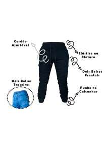 Calça Jogger Masculina com Punho Ajustado e Bolsos Funcionais - Vinho - Visão 3