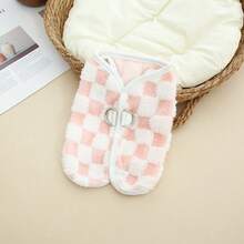 Checkerboard Button-Up Cardigan With Leash For Pets, Warm Lined For Autumn/Winter