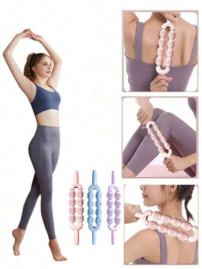 1pc Deep Tissue Massage Roller, Leg Muscle Relaxer, Yoga Foam Roller, Meridian Slimming, Tactile Sensory Integration Training, Muscle Relaxation Before Bed, Meridian Unblocking, Promote Growth