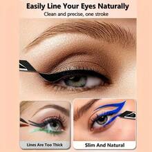 5-Piece Precision Eye Makeup Brush Set - Includes Scythe Eyeliner Brush And Angled Eyeliner Brush, Eyebrow Brush, Application