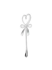 1 Piece/3 Pieces/6 Pieces Coffee Spoon, Long Handle Dessert Spoon, Heart Butterfly Coffee Spoon, Heart Bow Hanging Cup Spoon, Stainless Steel Coffee Stirring Spoon, Table Spoon, Stainless Steel Heart Bow Spoon, Stainless Steel Honey Spoon, Baking Spoon, Ice Cream Spoon, Heart-Shaped Design Spoon, Cute Spoon, Tea Spoon,
