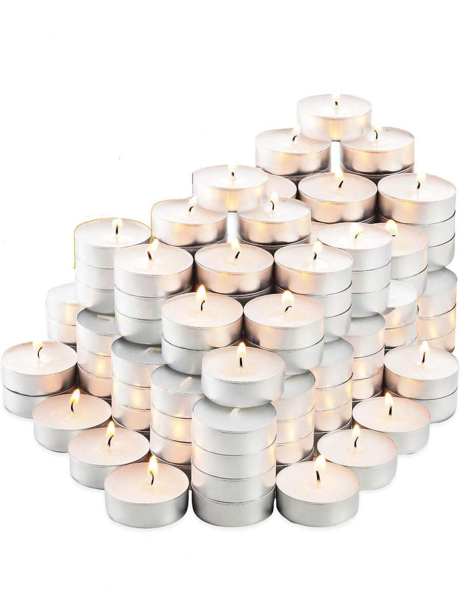 BUCICE 50pcs/Set Smokeless Mini Tea Candle Set, Suitable For Birthday, Hotel, KTV, Wedding, Couples, Proposal And Other Occasions, Fragrant Candles Without Smoke - Multi Scents - View 1
