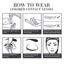 Lalens 1 Pair Colored Contact Lenses - Black 14.5mm Annual Disposable, Enlarging Effect, Gradual Transition Small Pupil Design, Natural Eye Makeup, Comes With Case, Suitable For Summer/Autumn/Winter/Holidays/Travel/Campus/Party/Y2K Fashion - Big Eye Girl Black - View 8