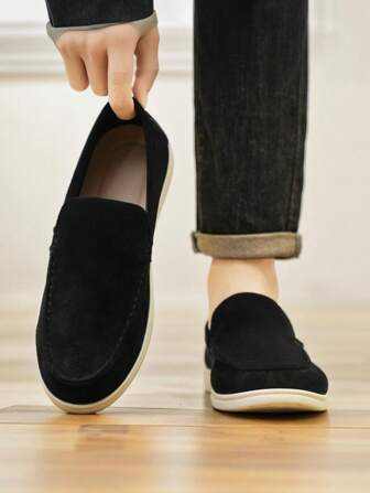 Men's Loafers Slip-On Breathable Driving Shoes, Fashionable Casual Moccasins For Summer Old Money Chic Autumn