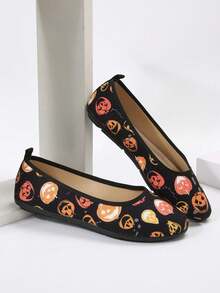 New Plus Size Women Comfortable Simple Round Toe Flat Casual Slip-On Shoes, Fashion Outdoor Wear For Autumn/Winter