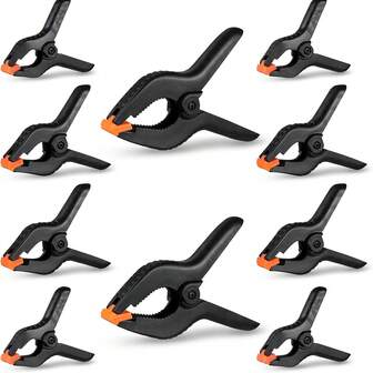 4 piezas Pinzas de resorte de uso pesado, pinzas para arcos de globos, mandíbulas extraíbles y giratorias, pinzas pequeñas para manualidades, carpintería, fotografía de fondo