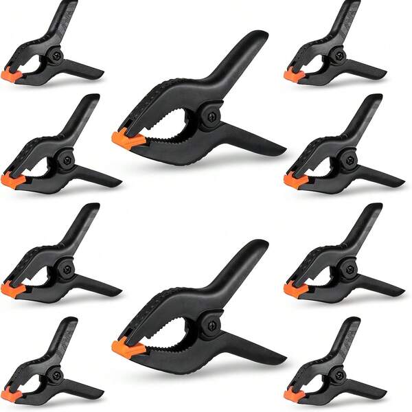 1/4pcs Spring Clamps Heavy Duty, Balloon Arch Clips, Removeable Rotatable Jaws, Backdrop Clips Small Clamps For Crafts Woodworking Background Photography