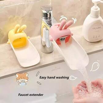 Faucet Extender Rabbit Ears Sink Extender For Toddlers, Kids Hand Washing Faucet Extension For Bathroom Sink, Kitchen, Fits Most Faucets(2pcs)