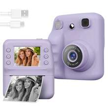 男女适用即时打印相机 – 1080P 高清双镜头自拍相机,内置照片打印机,2.4 英寸液晶屏,便携式迷你相机 – 1300mAh 可充电电池,5s/10s 定时器,完美的圣诞节/生日/情人节礼物(含打印纸) - ET-多色 - 查看 10