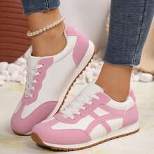 Women Sneakers Retro Casual Walking Shoes Lightweight Comfort - 粉色 - 查看 7