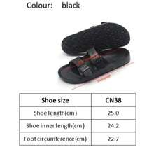 1 双加大码纯色户外休闲一脚蹬凉鞋，男女通用露趾沙滩拖鞋，适合街头、度假、夏季