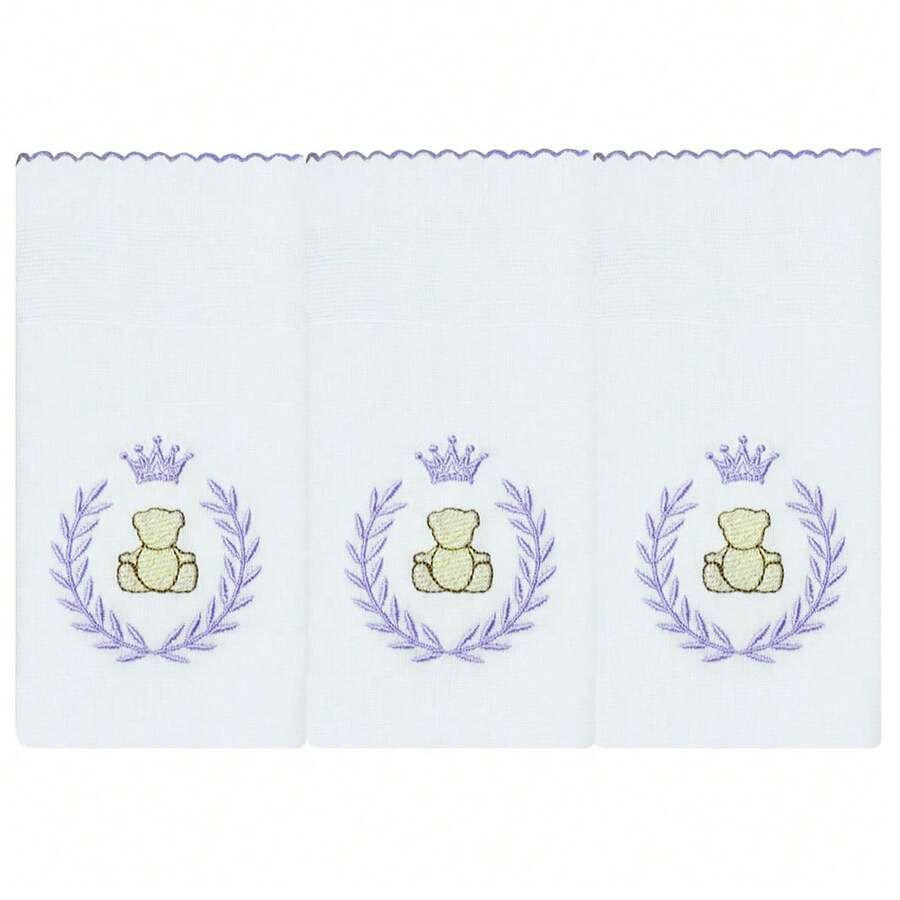 Soft 100% Cotton Double Embroidered Shoulder Diaper For Baby - 紫丁香 - 查看 1