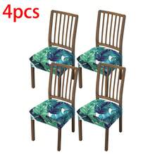 1/2/4/6pcs Printed Stretch Removable & Washable Dining Chair Seat Covers Room Decor Home Decor