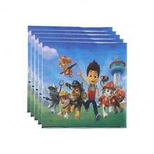20pcs Paw Patrol Theme Napkins - Essential For Birthday Party Decor! Printed With Skye Pattern, Disposable Paper Napkins, Party Essential. Perfect For Decorating Parties, Elevating The Ambiance. Adorable Theme Design, Ideal For Birthday Gatherings And Casual Meetups. Convenient And Disposable, Easy To Clean. Must-Have For Paw Patrol Fans, Adding Charm To Mealtimes! - Multicolor - View 10