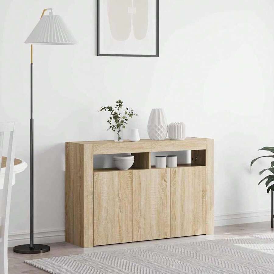 vidaXL Credenza rovere sonoma 116 x 30 x 75 cm Legno multistrato